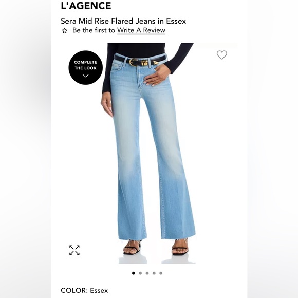 L'AGENCE Sera Mid Rise Flared Jeans in Essex - Picture 1 of 4